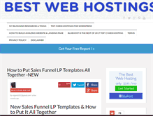 Tablet Screenshot of besthostingsreview.com